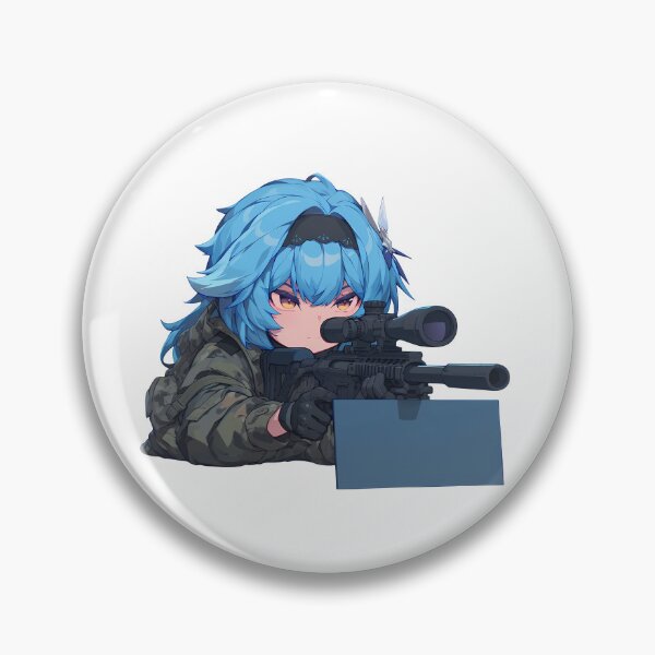 Item preview, Game Eula Genshin Impact Chibi Sniper Icy Focused designed and sold by Williamhallano.