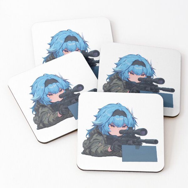 Item preview, Game Eula Genshin Impact Chibi Sniper Icy Focused designed and sold by Williamhallano.