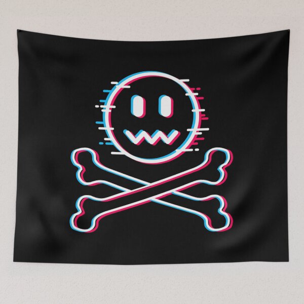 Item preview, Acid Techno Happy Face Crossbones Electronic Music DJ Gift designed and sold by SarahHenke12.