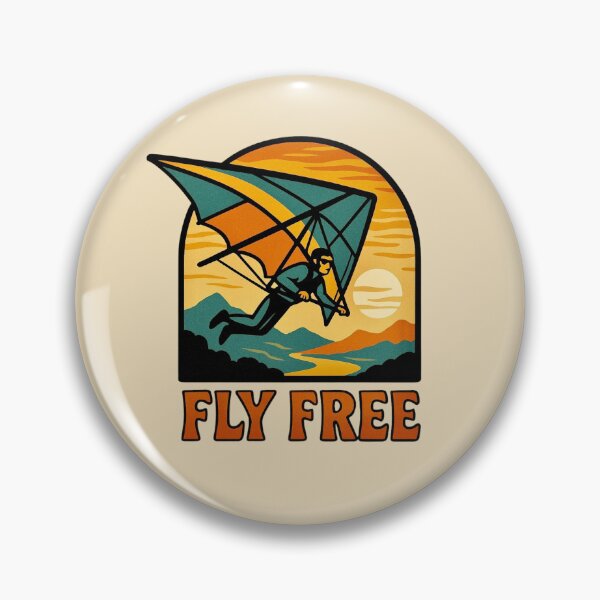 Item preview, Fly Free - Retro Hang Gliding Adventure designed and sold by Myra365Art.
