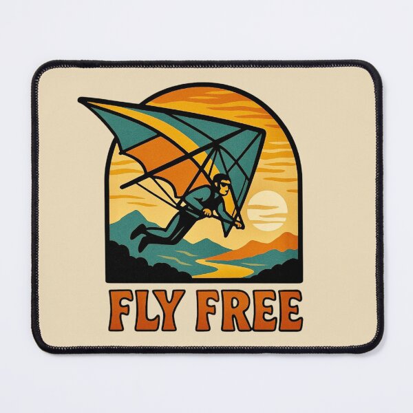 Item preview, Fly Free - Retro Hang Gliding Adventure designed and sold by Myra365Art.
