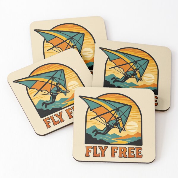Item preview, Fly Free - Retro Hang Gliding Adventure designed and sold by Myra365Art.