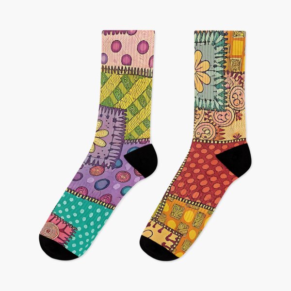 Item preview, Colorful Patchwork Quilt Design – Vibrant Fabric Squares, Floral & Geometric Patterns designed and sold by AnimalsArts21.