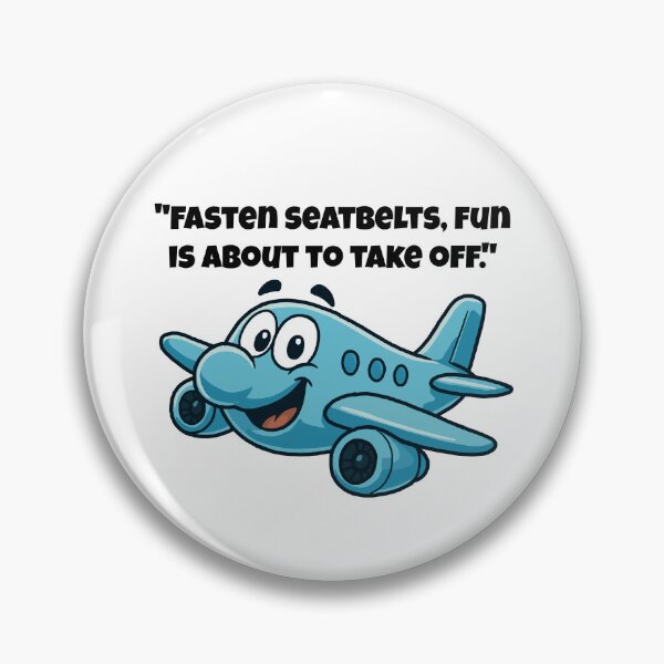 Item preview, Fasten Your Seatbelts – It’s About to Get Cute! Cartoon Airplane Design designed and sold by Latitude 1°N.