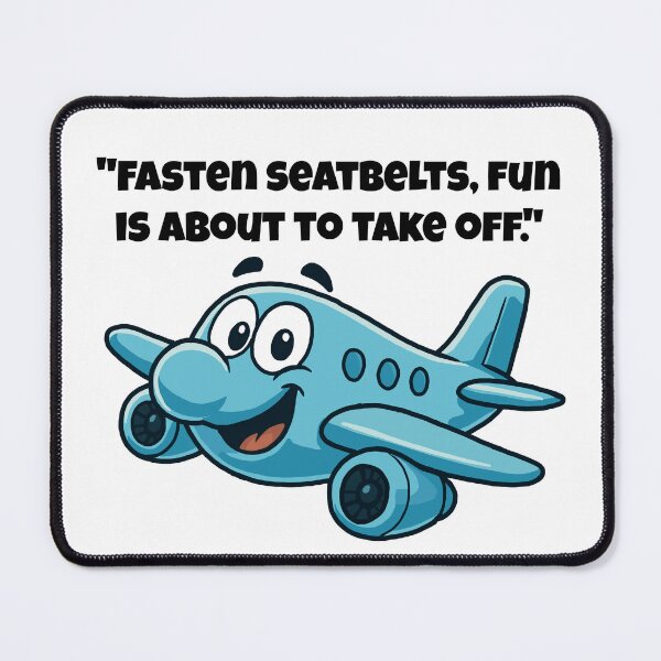 Item preview, Fasten Your Seatbelts – It’s About to Get Cute! Cartoon Airplane Design designed and sold by Latitude 1°N.