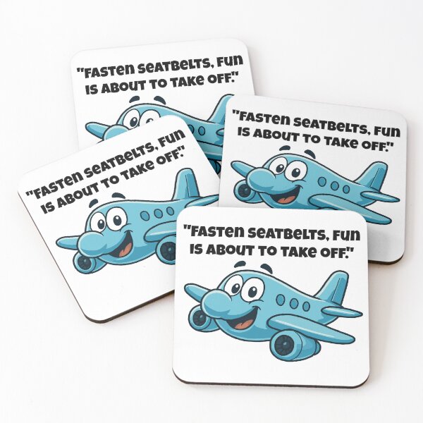 Item preview, Fasten Your Seatbelts – It’s About to Get Cute! Cartoon Airplane Design designed and sold by Latitude 1°N.