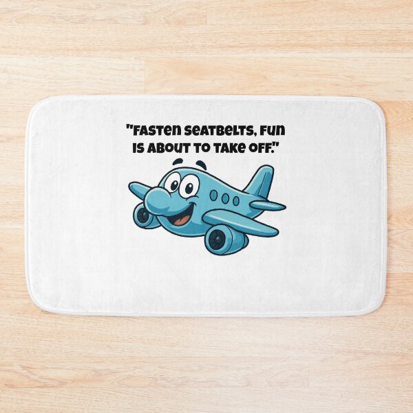 Item preview, Fasten Your Seatbelts – It’s About to Get Cute! Cartoon Airplane Design designed and sold by Latitude 1°N.