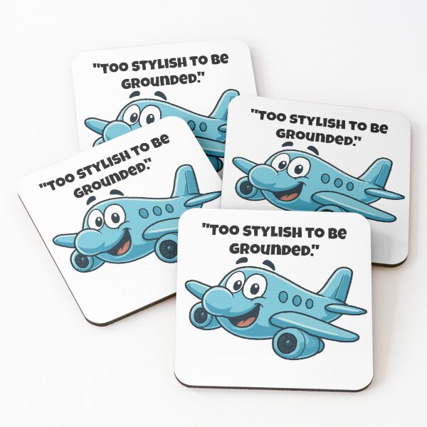 Item preview, Too Stylish to Stay Grounded – Cool Cartoon Airplane Illustration designed and sold by Latitude 1°N.