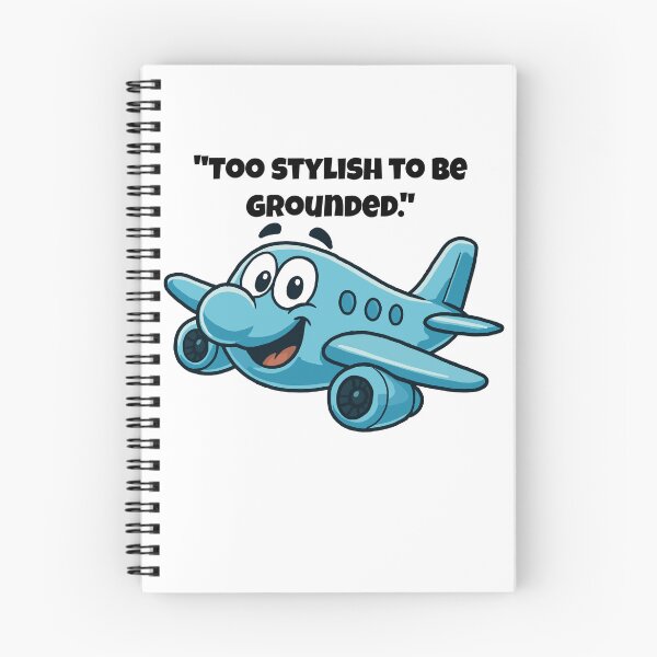 Item preview, Too Stylish to Stay Grounded – Cool Cartoon Airplane Illustration designed and sold by Latitude 1°N.