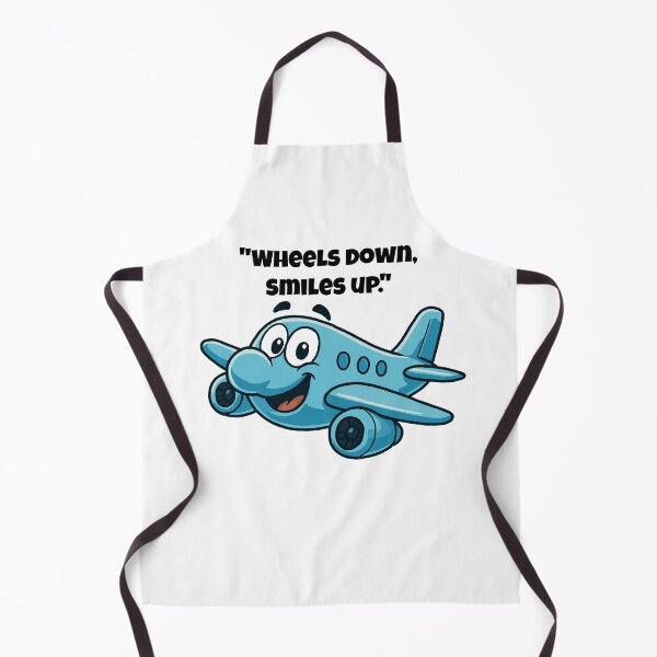 Item preview, Wheels Down, Ready for Fun – Funny Cartoon Airplane Art designed and sold by Latitude 1°N.