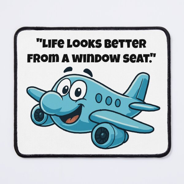 Item preview, Life Is Better in the Sky – Happy Cartoon Airplane Design designed and sold by Latitude 1°N.