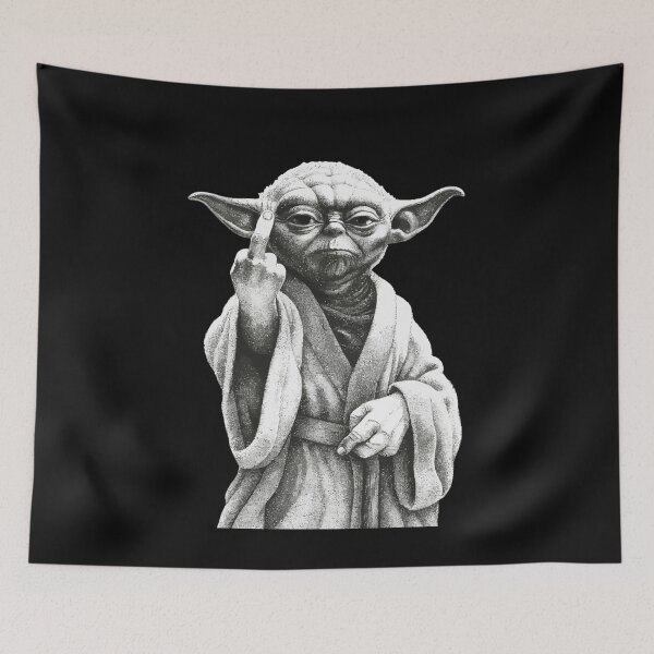Item preview, Funny Yoda Middle Finger Drawing Savage Star Wars Meme designed and sold by GeneAdams5.