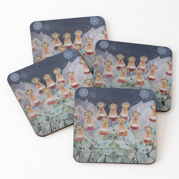 Item preview, Green girls in the moonlight designed and sold by Adela-Otani-Art.