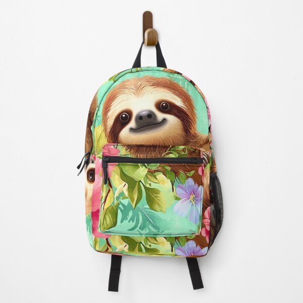 Item preview, Cute sloth seamless pattern, sloth flower jungle seamless design, cartoon sloth seamless background designed and sold by MamaDong.