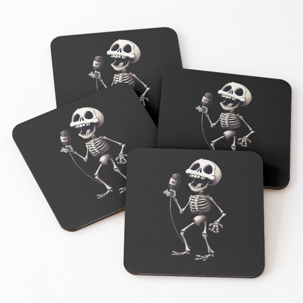 Item preview, Funny Skeleton Singer – Cute Halloween Vibes designed and sold by CroesCreations.