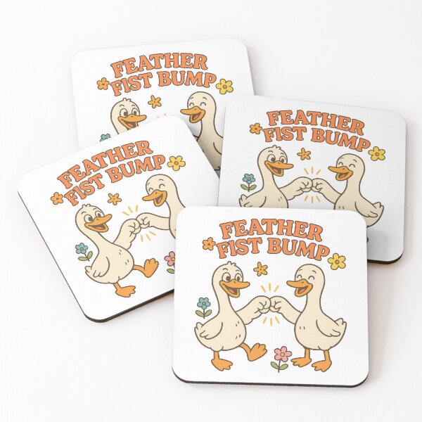 Artikelvorschau, Feather Fist Bump Cute Duck Pun Design - Lustige Freundschaftstierkunst entworfen und verkauft von inkoutninja.