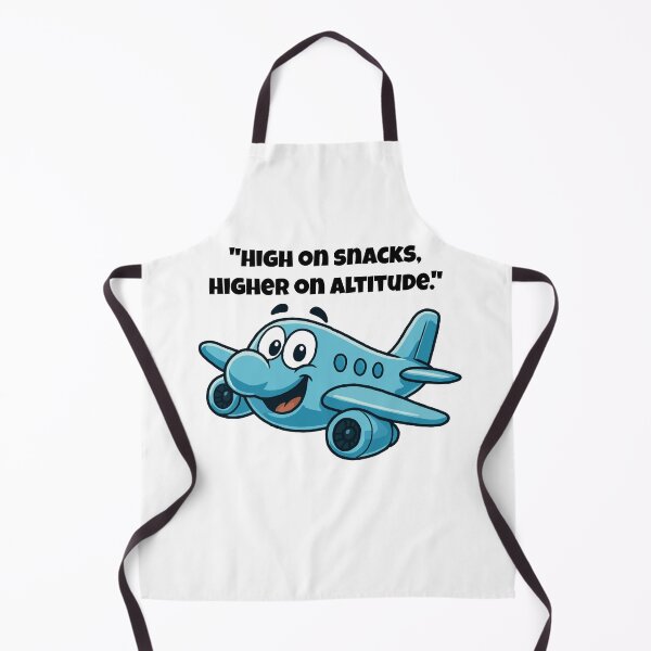 Item preview, High on Snacks and Altitude – Funny Cartoon Airplane Design designed and sold by Latitude 1°N.