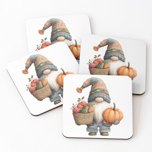 Item preview, Harvest Gnome with Pumpkin and Apples – Cozy Autumn Illustration designed and sold by Maya75.