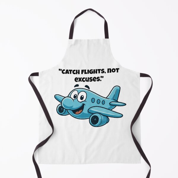 Item preview, Catch Flights, Not Excuses – Funny Cartoon Airplane Design designed and sold by Latitude 1°N.