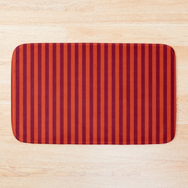 Item preview, Chocolate brown and tomato red stripes,striped pattern designed and sold by patterncrow.