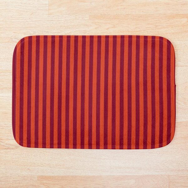 Item preview, Chocolate brown and tomato red stripes,striped pattern designed and sold by patterncrow.