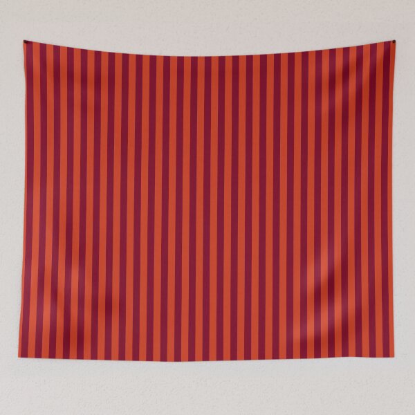Item preview, Chocolate brown and tomato red stripes,striped pattern designed and sold by patterncrow.