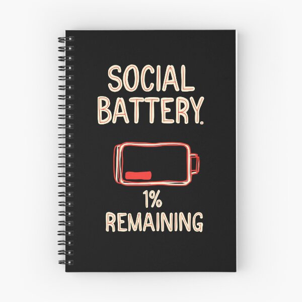 Item preview, Social Battery 1% – Funny Introvert Quote designed and sold by Haji  Kamora.