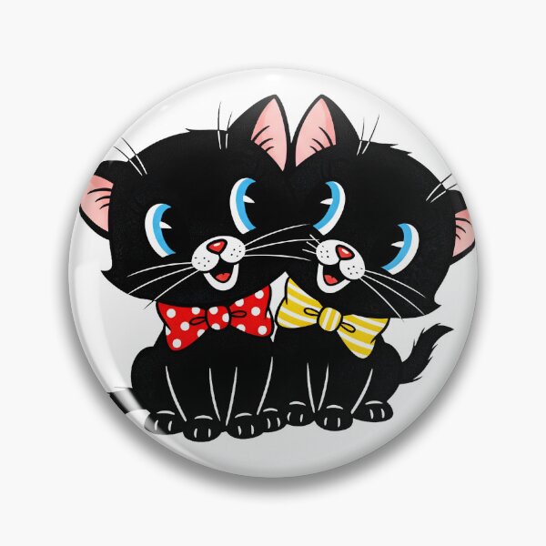 Item preview, Vintage Cartoon Black kittens with Bowties Design designed and sold by Imaginationbeyond.