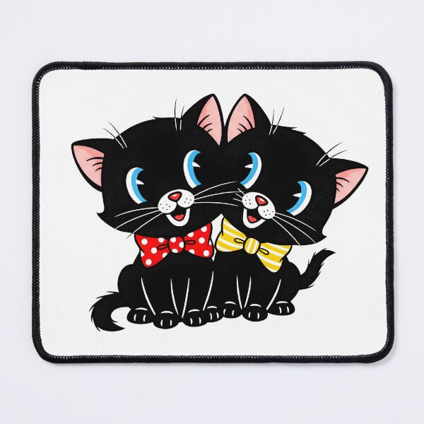 Item preview, Vintage Cartoon Black kittens with Bowties Design designed and sold by Imaginationbeyond.