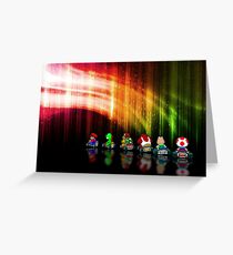 Super Mario Kart Pixelgrafiken Grußkarte