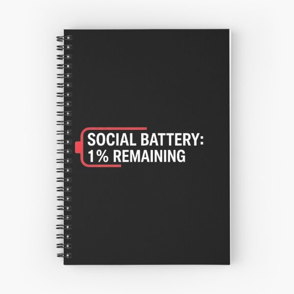 Item preview, Social Battery 1% – Funny Introvert Quote designed and sold by Haji  Kamora.