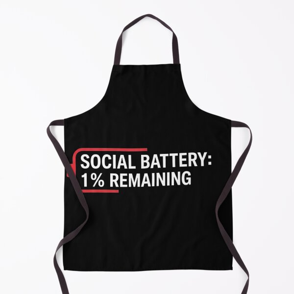 Item preview, Social Battery 1% – Funny Introvert Quote designed and sold by Haji Kamora.