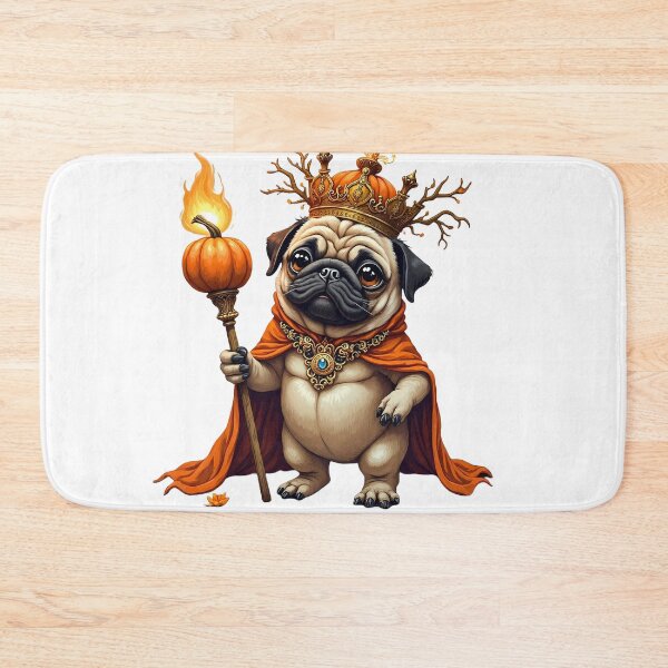 Item preview, pug king of Autumn: Halloween pumpkin monarch designed and sold by Pugavatar.