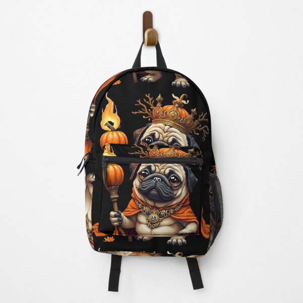 Item preview, pug king of Autumn: Halloween pumpkin monarch designed and sold by Pugavatar.