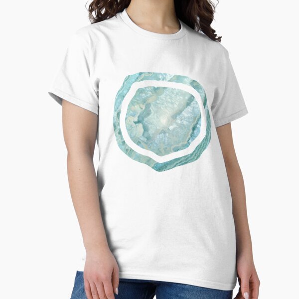 "Aguamarina Pastel Cristal Ágata turquesa claro" Camiseta clásica