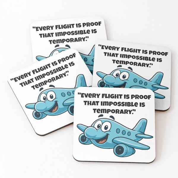 Item preview, Flight is Proof – Creative Cartoon Plane with an Uplifting Message designed and sold by Latitude 1°N.