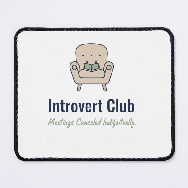 Item preview, Introvert Club Funny Minimalist Design – Witty Humor for Introverts designed and sold by FindYouByZ.