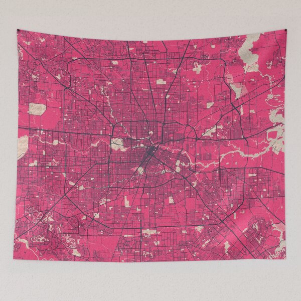 Item preview, Houston City Map of Texas, USA - Blossom designed and sold by deMAP.