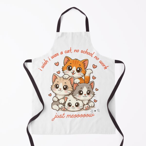 Item preview, I Wish I Was A Cat, No School, No Work Just Meow Funny Cat Lover designed and sold by thebest-2studio.