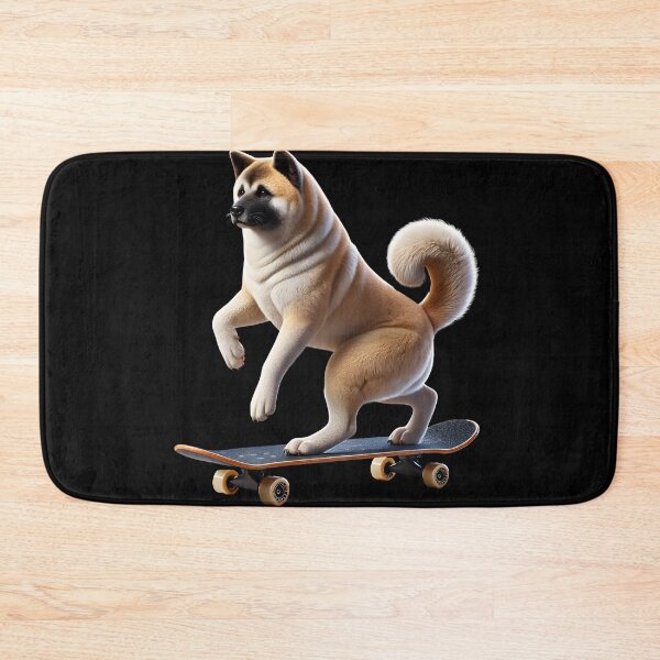 Item preview, Akita Riding a Skateboard Skateboarding Skater Fans designed and sold by Kimberley King Art  King Art.