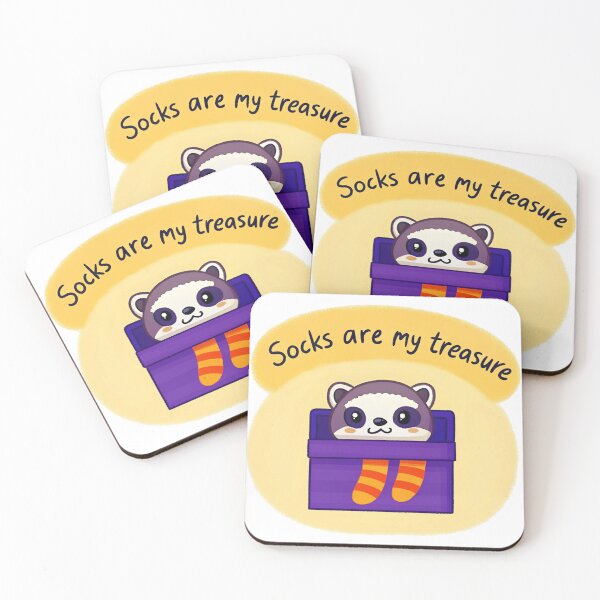 Item preview, Socks Are My Treasure Ferret Sticker designed and sold by kacperartdesign.