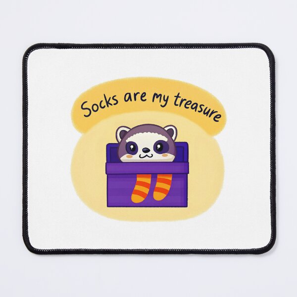 Item preview, Socks Are My Treasure Ferret Sticker designed and sold by kacperartdesign.
