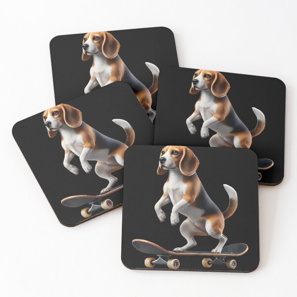 Item preview, Beagle Riding a Skateboard Skateboarding Skater Fans designed and sold by Kimberley King Art  King Art.
