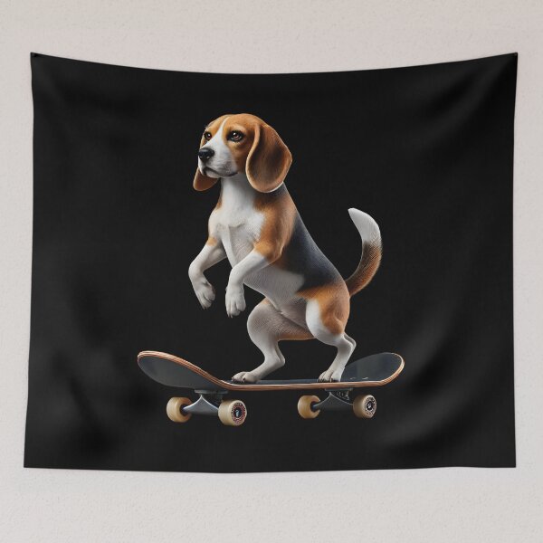 Item preview, Beagle Riding a Skateboard Skateboarding Skater Fans designed and sold by Kimberley King Art  King Art.