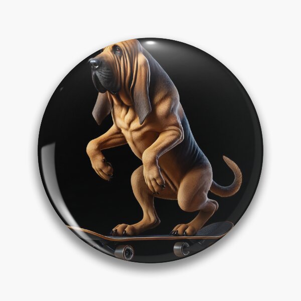 Item preview, Bloodhound Riding a Skateboard Skateboarding Skater Fans designed and sold by Kimberley King Art  King Art.