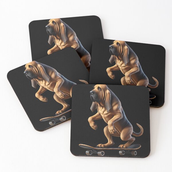 Item preview, Bloodhound Riding a Skateboard Skateboarding Skater Fans designed and sold by Kimberley King Art  King Art.