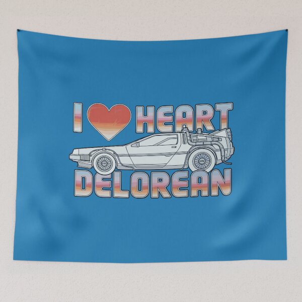 Item preview, Vintage Classic Car I Love Delorean designed and sold by PrintCarClub.