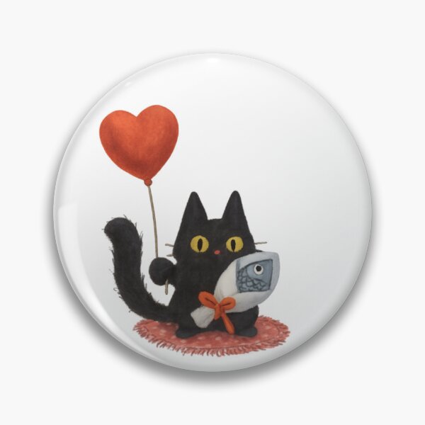Item preview, Fish Bouquet! Naughty Black With Cat Heart Balloon  designed and sold by TheWishingShed.