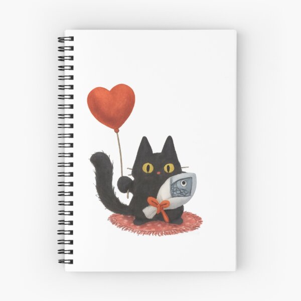 Item preview, Fish Bouquet! Naughty Black With Cat Heart Balloon  designed and sold by TheWishingShed.