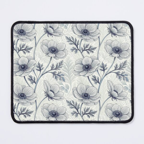 Item preview, Elegant Blue Anemone Botanical Line Art Pattern designed and sold by ML-Media.